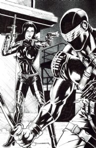 G.I.JOE - Snake Eyes vs Baroness Comic Art